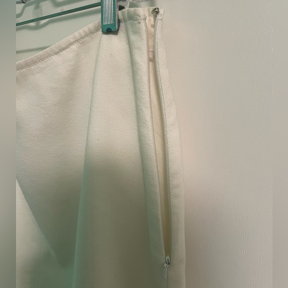 Simon Chang Denim White Midi Skirt - Picture 6 of 8